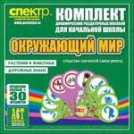 Комплект динамических раздаточных пособий - Окружающий мир (веера). Животные и растения, дорожные знаки. - «globural.ru» - Кузнецк