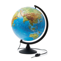 Глобус Земли физический  с подсветкой D=320 мм - «globural.ru» - Кузнецк