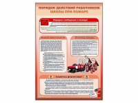 Стенд "Порядок действий работников школы при пожаре" - «globural.ru» - Кузнецк