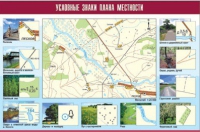 Таблица демонстрационная "Условные знаки плана местности" (винил 70x100) - «globural.ru» - Кузнецк