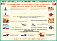 Таблица Порядок действий при коматозном состоянии пострадавшего 1000*1400 винил - «globural.ru» - Кузнецк