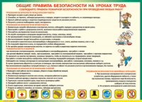 Таблица Общие правила безопасности на уроках труда 1000*1400 винил	  - «globural.ru» - Кузнецк