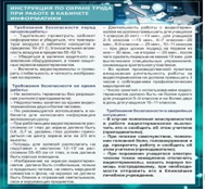 Стенд "Инструкция по охране труда в кабинете информатики" - «globural.ru» - Кузнецк