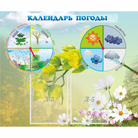 Стенд "Календарь погоды" с 2 карманами - «globural.ru» - Кузнецк