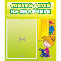 Стенд "Список детей на шкафчики" №5 - «globural.ru» - Кузнецк