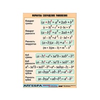 Таблица демонстрационная "Формулы сокращения умножения" (винил 100х140) - «globural.ru» - Кузнецк