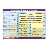 Таблица демонстрационная "Сравнение понятий изомер и гомолог" (винил 70x100) - «globural.ru» - Кузнецк