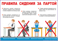 Таблица Правила сидения  за партой 1000*1400 винил - «globural.ru» - Кузнецк