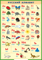 Таблица Русский Алфавит в картинках 1000*1400 винил - «globural.ru» - Кузнецк