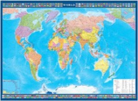 Настенная политическая карта мира с флагами на английском языке - «globural.ru» - Кузнецк