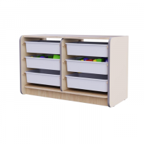 Двойной модуль для хранения игрушек из коллекции мебели «НЕГА» (цвет бежевый) - «globural.ru» - Кузнецк