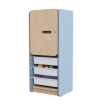 Закрытый шкаф с ящиками из коллекции мебели «НЕГА» (цвет голубой) - «globural.ru» - Кузнецк