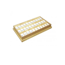 Английский алфавит на пластиковых табличках. Синий. Прописные буквы. 20/20 штук. - «globural.ru» - Кузнецк