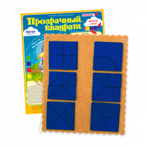 Прозрачный квадрат Ларчик (ковролин, синий)   - «globural.ru» - Кузнецк