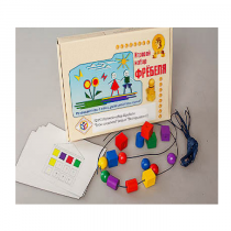 Игровой набор Фребеля "Бусы-шнуровка" (серия "Эксперимент") - «globural.ru» - Кузнецк