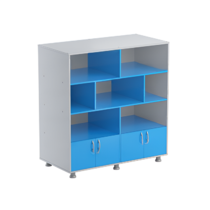 Шкаф-стеллаж (синий/серый) - «globural.ru» - Кузнецк