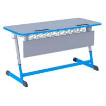 Парта Nomad двухместная регулируемая по высоте с полиуретановой кромкой - «globural.ru» - Кузнецк