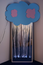 Зеркальное панно с фиброоптическими нитями «Разноцветный дождь» - «globural.ru» - Кузнецк