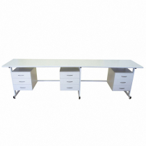 Стол 3-х тумбовый для лабораторных работ 2500*900*850 ЛДСП - «globural.ru» - Кузнецк