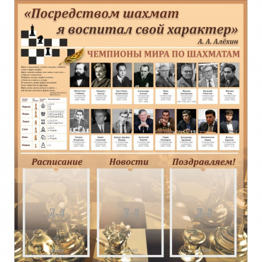 "Шахматы" тематический стенд - «globural.ru» - Кузнецк